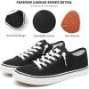 imageWomen Canvas Sneaker Slip On Non Slip Casual Shoes Lace Up Canvas Low Top White Shoes Loafers for Women Fashion Black Sneaker ShoesBlackUS7