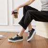 image:imageXRH Womens Slip on Shoes PU Leather Tennis Shoes Women Causal Sneakers Non Slip Work ShoeBlack