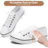 image:imageXRH Womens Slip on Shoes PU Leather Tennis Shoes Women Causal Sneakers Non Slip Work ShoeWhite