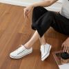 image:imageXRH Womens Slip on Shoes PU Leather Tennis Shoes Women Causal Sneakers Non Slip Work ShoeWhite