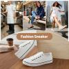 image:imageXRH Womens Slip on Shoes PU Leather Tennis Shoes Women Causal Sneakers Non Slip Work ShoeWhite