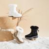 image:imageXRH Womens Black Waterproof Snow Boots Winter Mid Calf Fur Lined Boots for Women NonSlip Fuzzy Platform Booties for Cold WeatherBlack