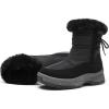 image:imageXRH Womens Black Waterproof Snow Boots Winter Mid Calf Fur Lined Boots for Women NonSlip Fuzzy Platform Booties for Cold WeatherBlack